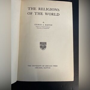 Religions of the World by George A. Barton (1924) - University of Chicago Press